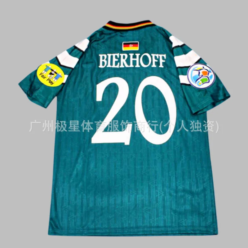 Retro 1990 Germany Football Jersey Set Premium Vintage Style Training Kit for Men (White, L) uh71b