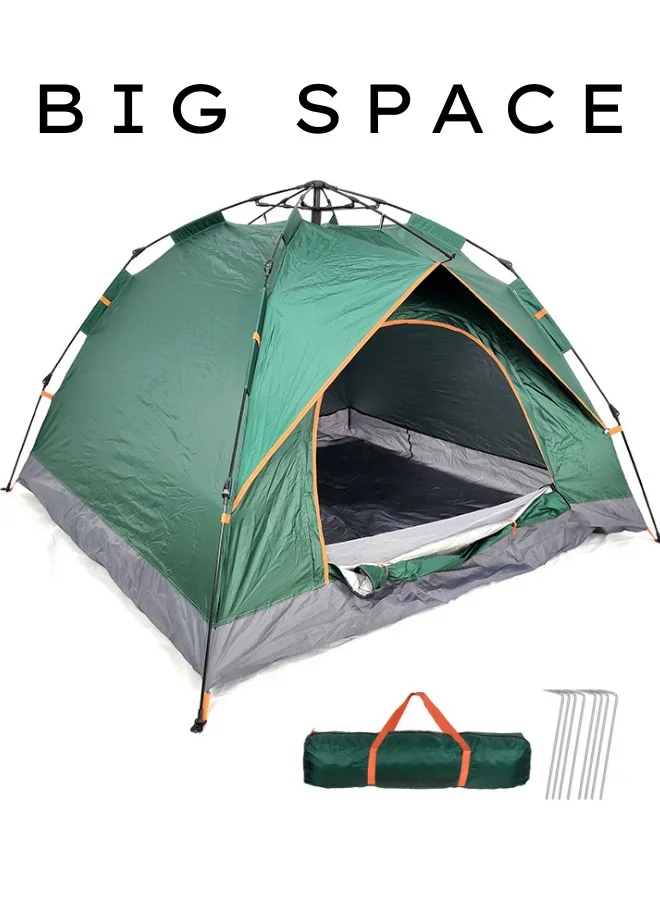 Outdoor.Market Pop-Up Camping Tent Automatic Setup Waterproof UV Protection (Green, 2-4 Person) 1opf8