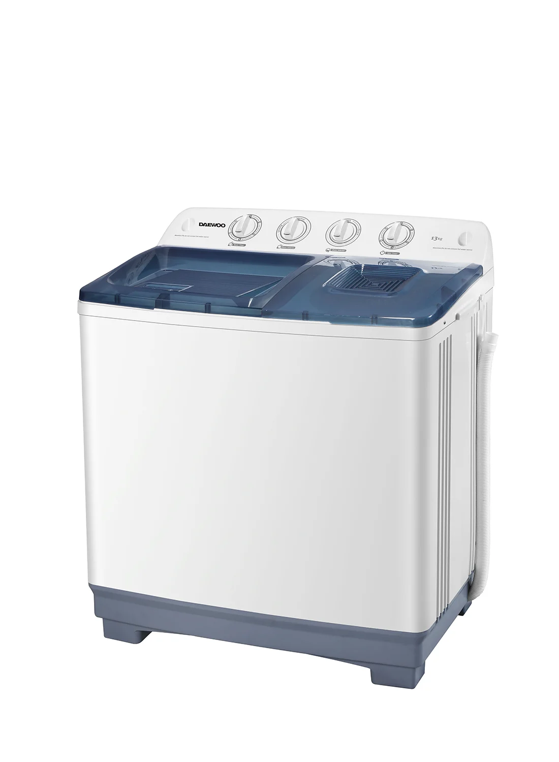 Premium Twin Tub Semi-Automatic Washing Machine High-Efficiency Laundry Appliance (White, 13 kg) khiu2