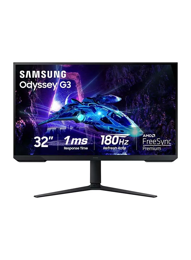 Ultra-HD 32-inch FHD Gaming Monitor (180Hz, 1ms) Borderless Display with Adjustable Stand (Black, 81 cm) 8lvto