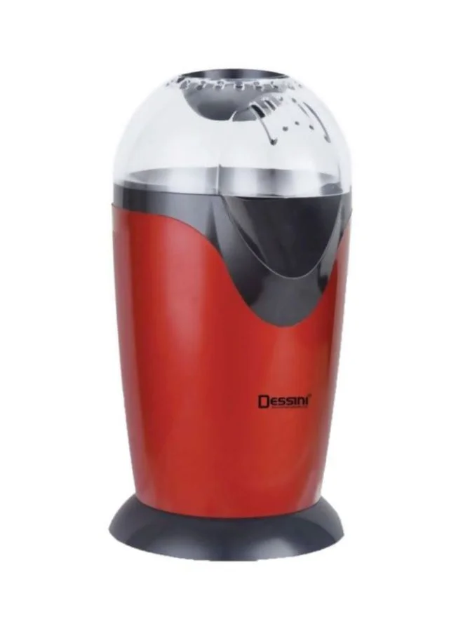 DESSINI Popcorn Maker Machine Countertop Electric Hot Air Popper (Red, 1 Unit) k6flh