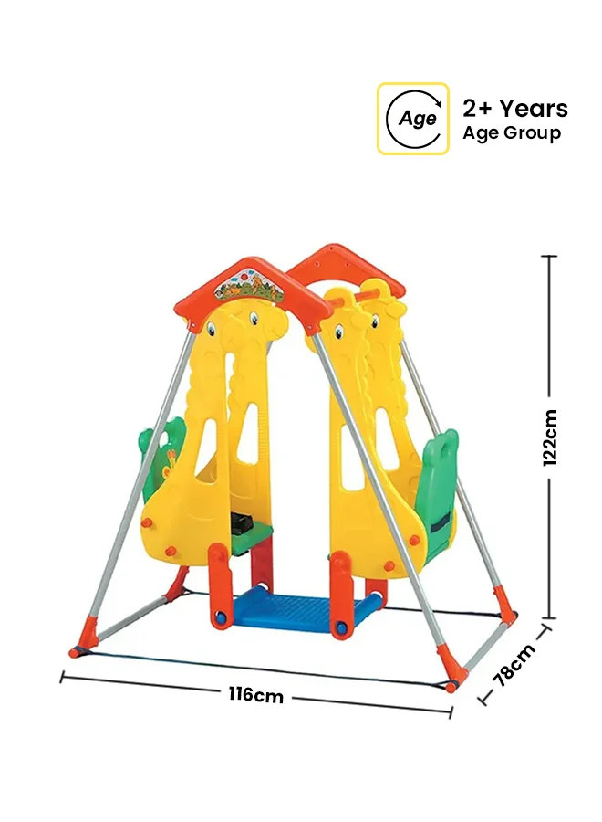 FAMILY CENTER Double Side Swing Set for Kids (116x78x122cm) 7kxzn