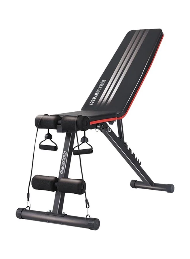 Max Strength Adjustable Fitness Bench Heavy-Duty Foldable Sit Up Station for Home Gym (Black, 120 cm) 0vzxg