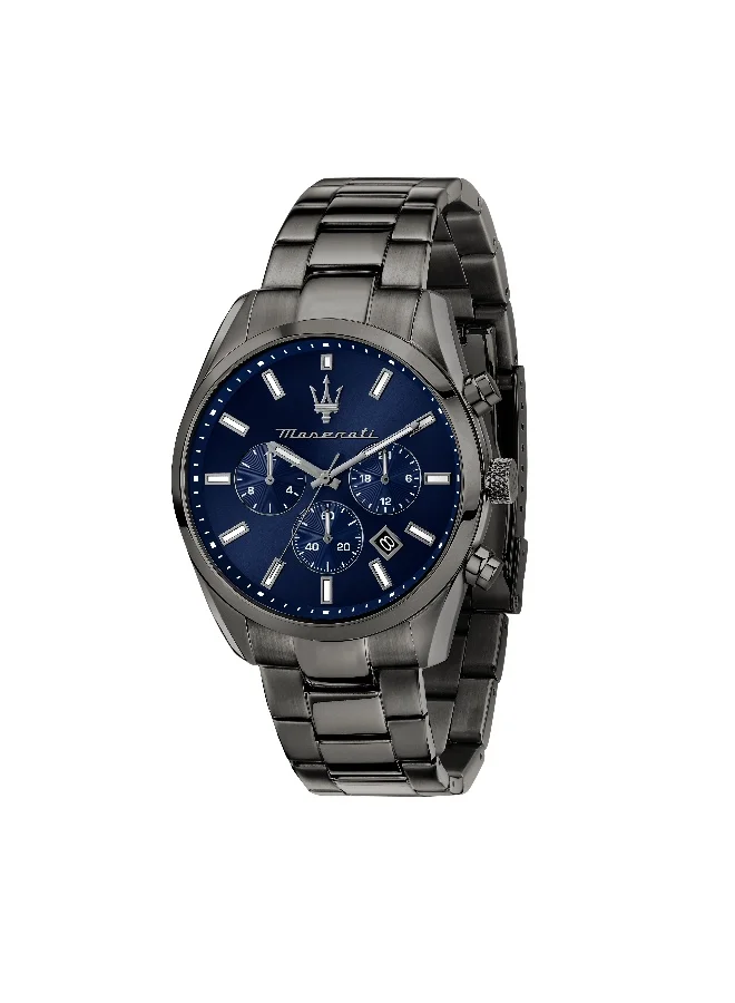 Premium Analog Quartz Men's Watch Stainless Steel Band Minimalist Design (Silver, 43 mm) 52kib