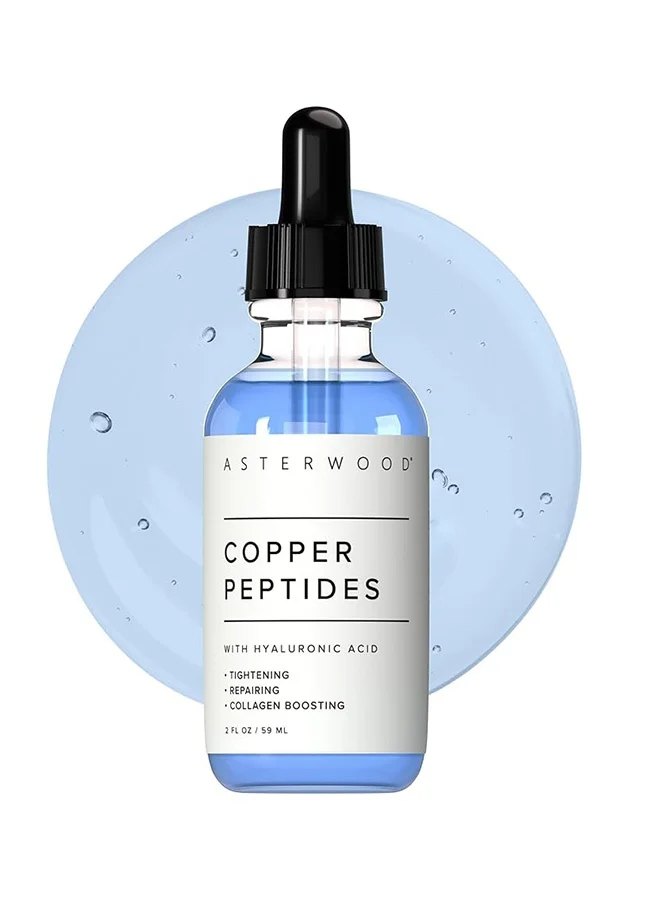 Asterwood Copper Peptides Facial Serum with Hyaluronic Acid for Skin Firming and Hydration (29 mL) zaqqt