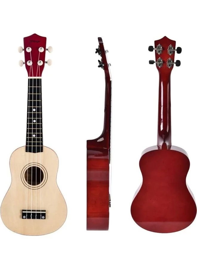 Megarya Acoustic Guitar 4-String Musical Instrument Premium Wood Construction for Beginners g4jzo