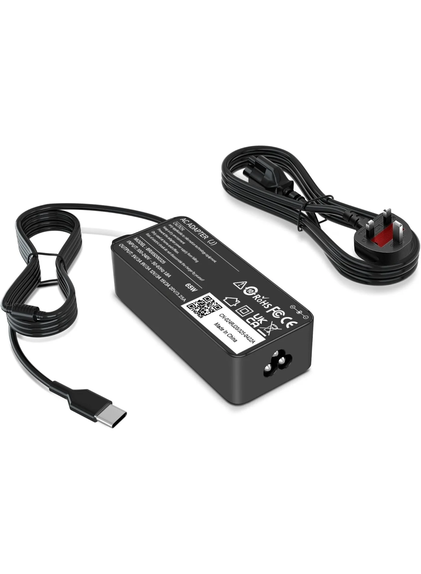 JSBazar 65W USB-C Laptop Power Adapter Fast Charging Supply for Universal Type-C Devices (65W) 69vcf