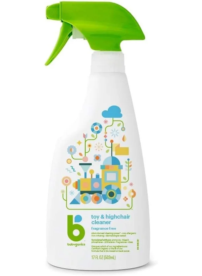Premium Toy and Highchair Surface Cleaner Spray (Fragrance-Free, 500 mL) fsbfu