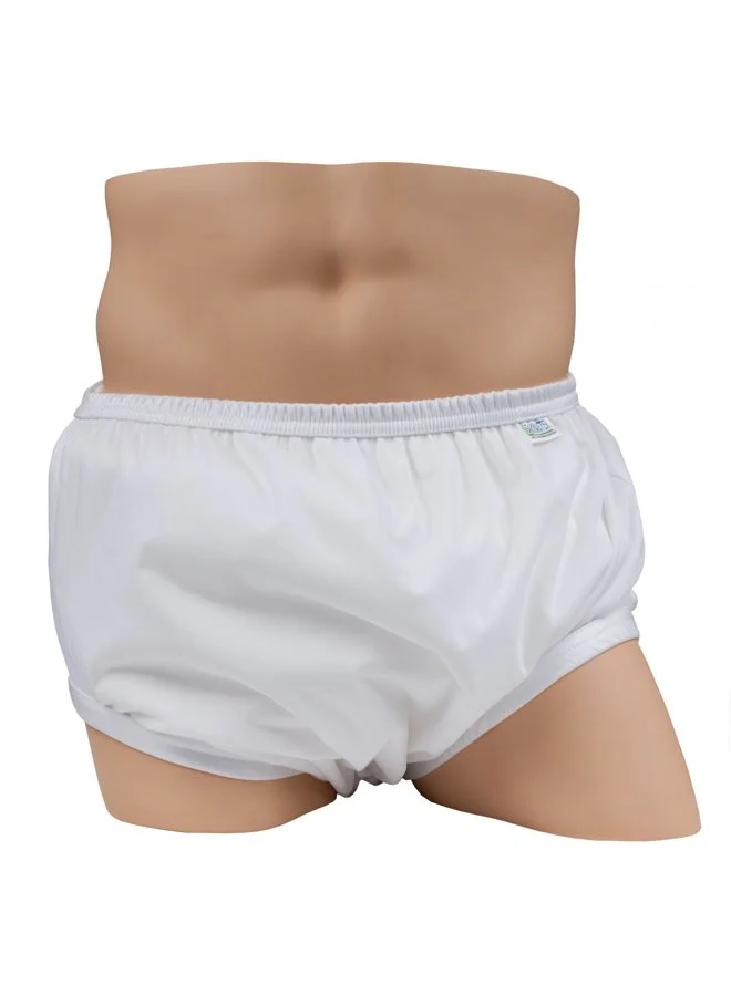 Leakmaster Adult Waterproof PUL Pants Breathable Incontinence Cover (White, X-Large) klchp