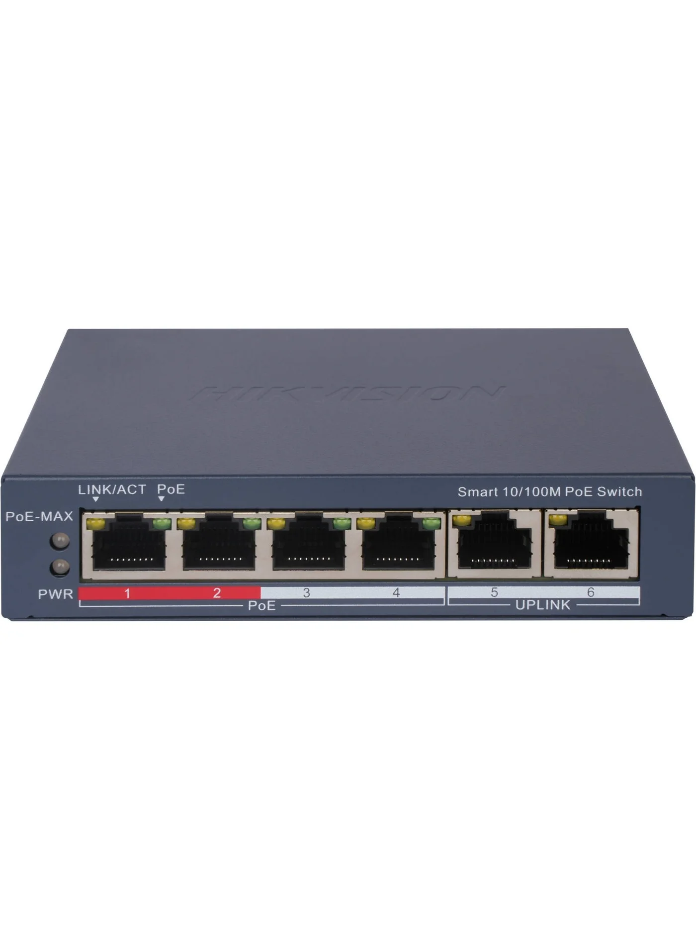 6-Port Smart PoE Network Switch with 4 PoE Ports 30W and 2 Uplinks (Black) o6cfr