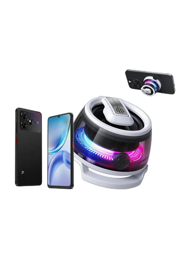 Premium 4G Smartphone 64GB Dual SIM Nebula Black with Magnetic Portable Bluetooth Speaker Bundle (64GB, Black) q01et