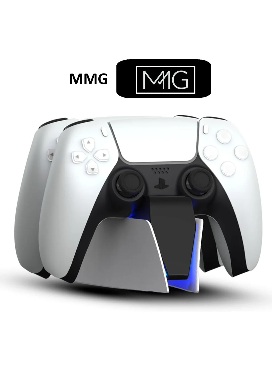 MMG Dual Controller Charging Station for Gaming Console Controllers (USB Type C, LED Indicator, Black) 8bweu