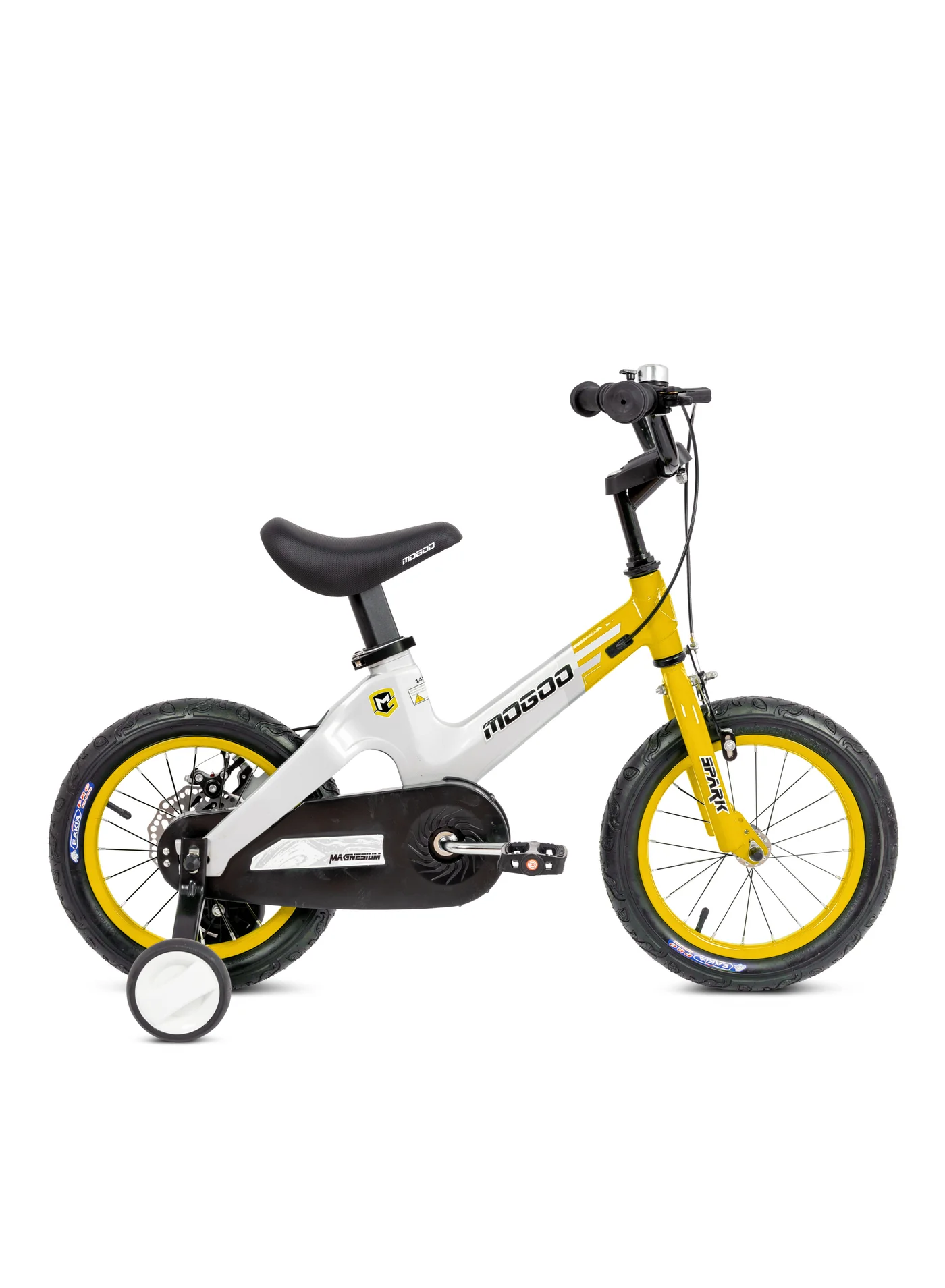 MOGOO Spark Kids Magnesium Bike Lightweight Adjustable Seat (Yellow/White, 30 cm) ed6wj