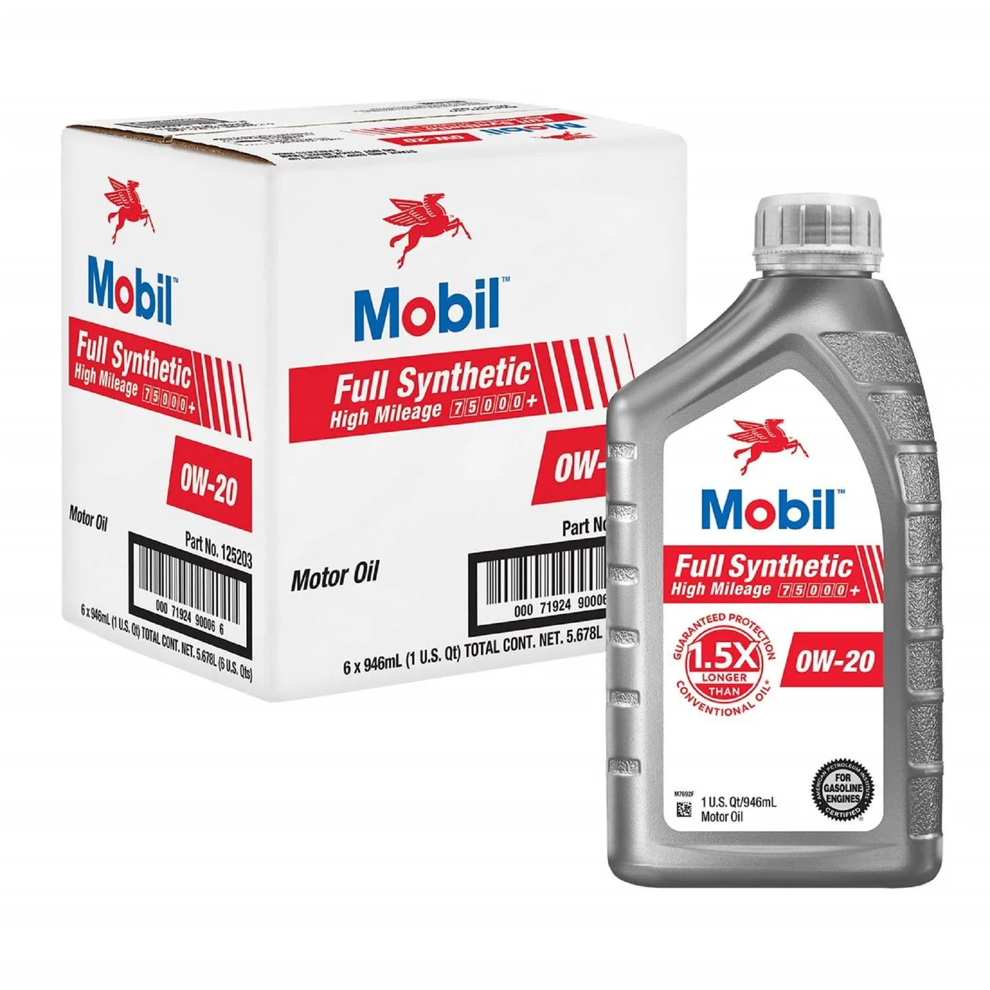 Premium Full Synthetic High Mileage Motor Oil 0W20 (946 mL, 6-Pack) fl067