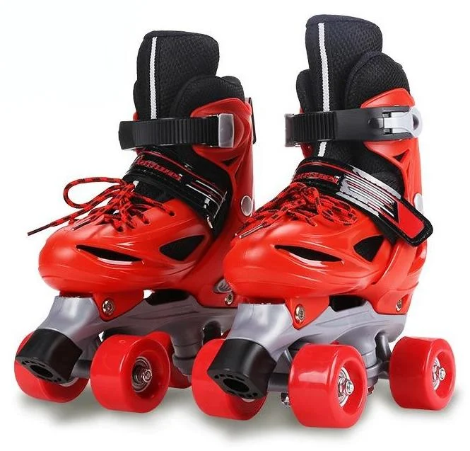 DUNISO Kids Four Wheel Roller Skates Adjustable Size (XS, 27-30) Premium Beginner Skating Shoes for Boys and Girls e32il