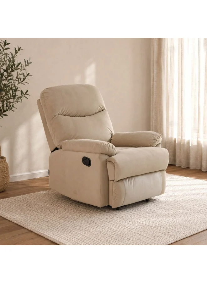 Danube Home Benedict 1 Seater Fabric Recliner Modern Relaxing Chair for Living Room (Mocha, 86x99x99cm) ycwln