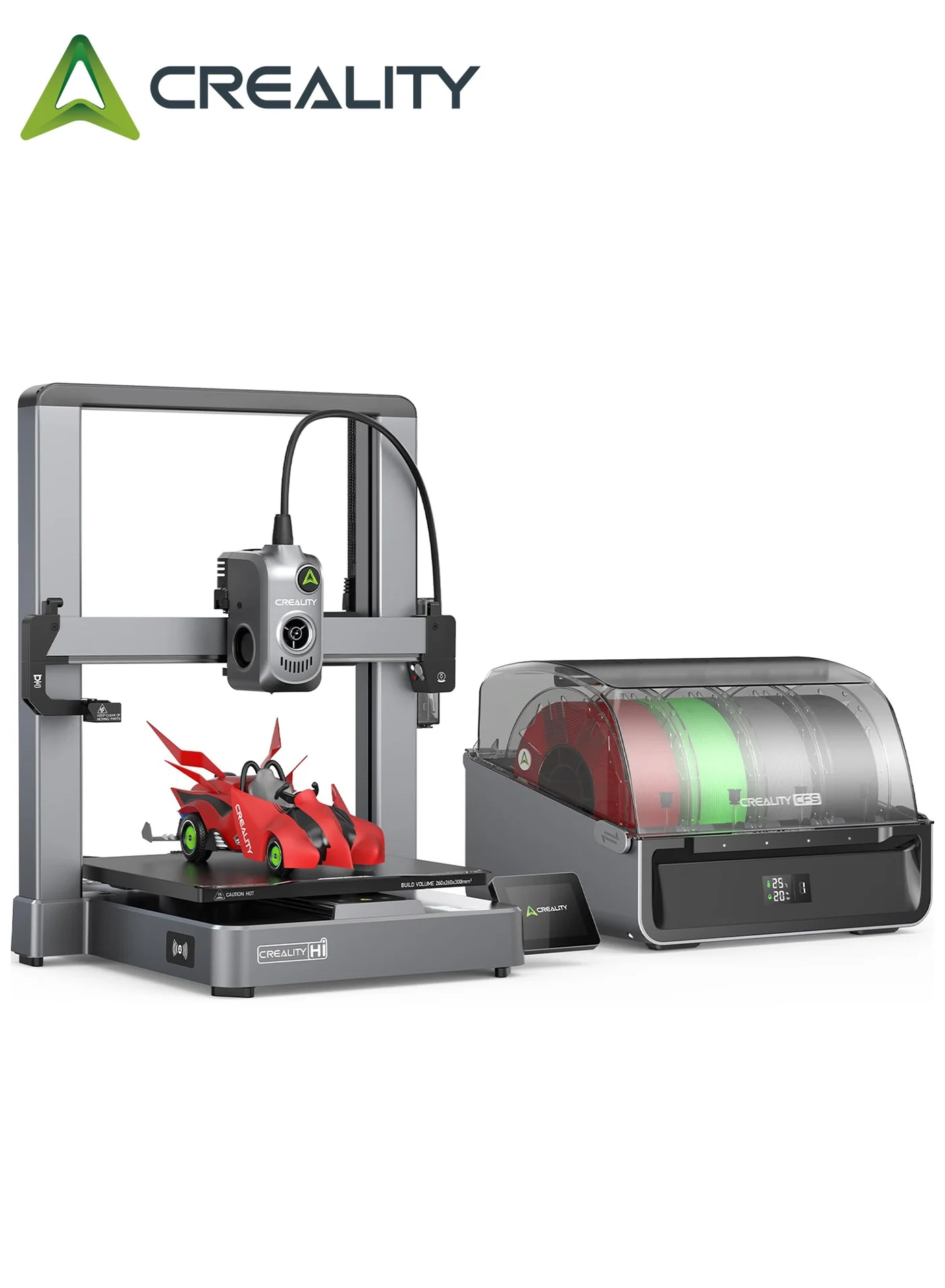 Hi Combo Multi-Color 3D Printer, High-Speed Auto-Leveling Desktop Machine with All-Metal Body (Black, 26x26x30cm) dywxe