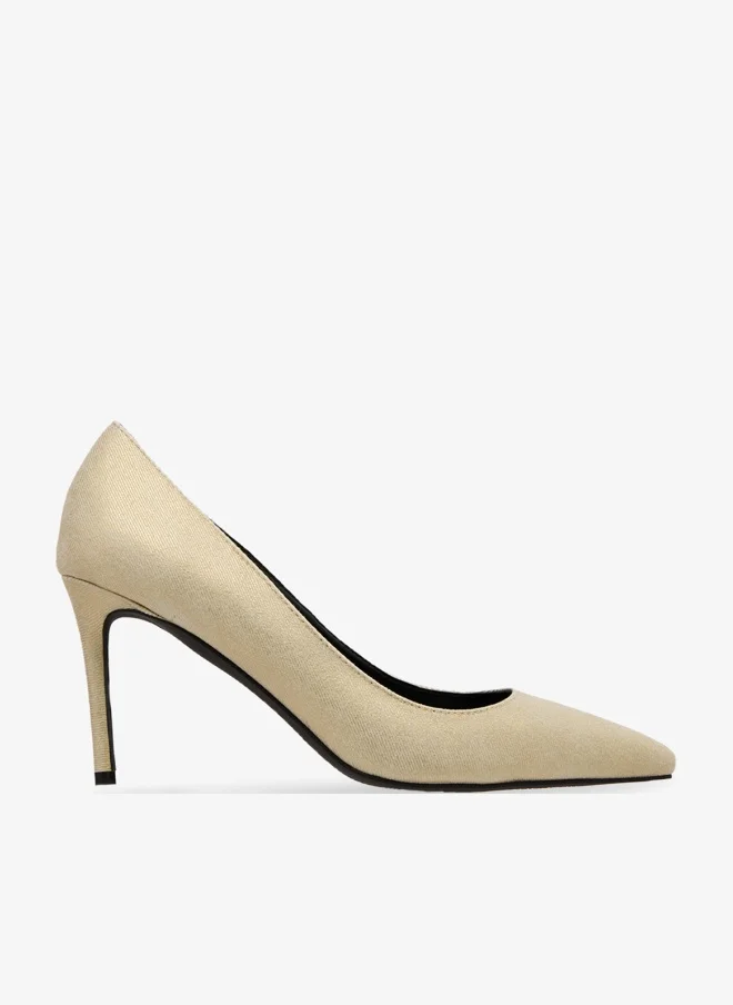 Ella Limited Edition Metallic Gold High Heel Pumps Elegant Stiletto Footwear for Women (Gold, 38 EU) bn2fk