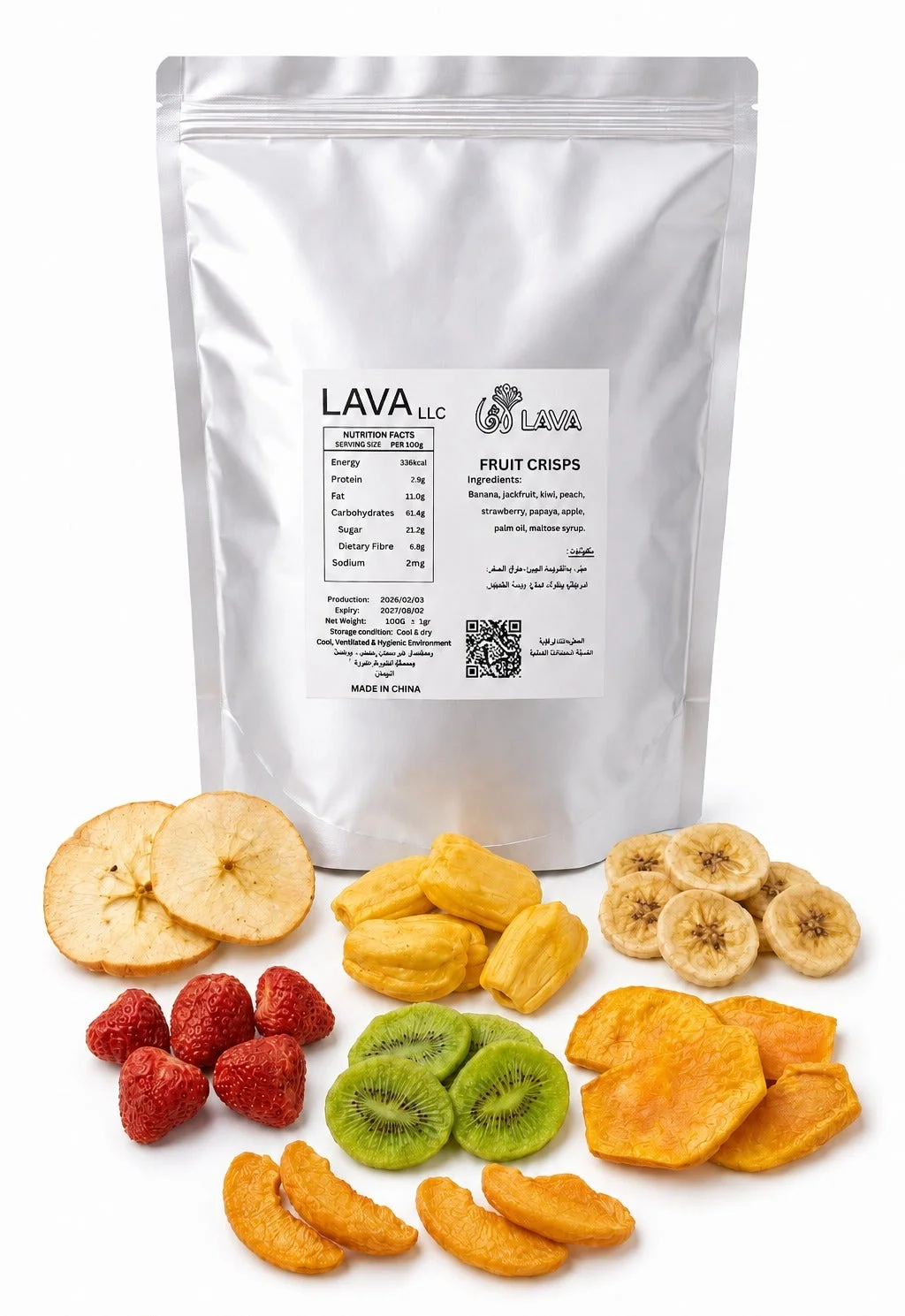 Lava Roastery Premium Mixed Fruit Crisps Crunchy Healthy Snack (1 kg) 059x1