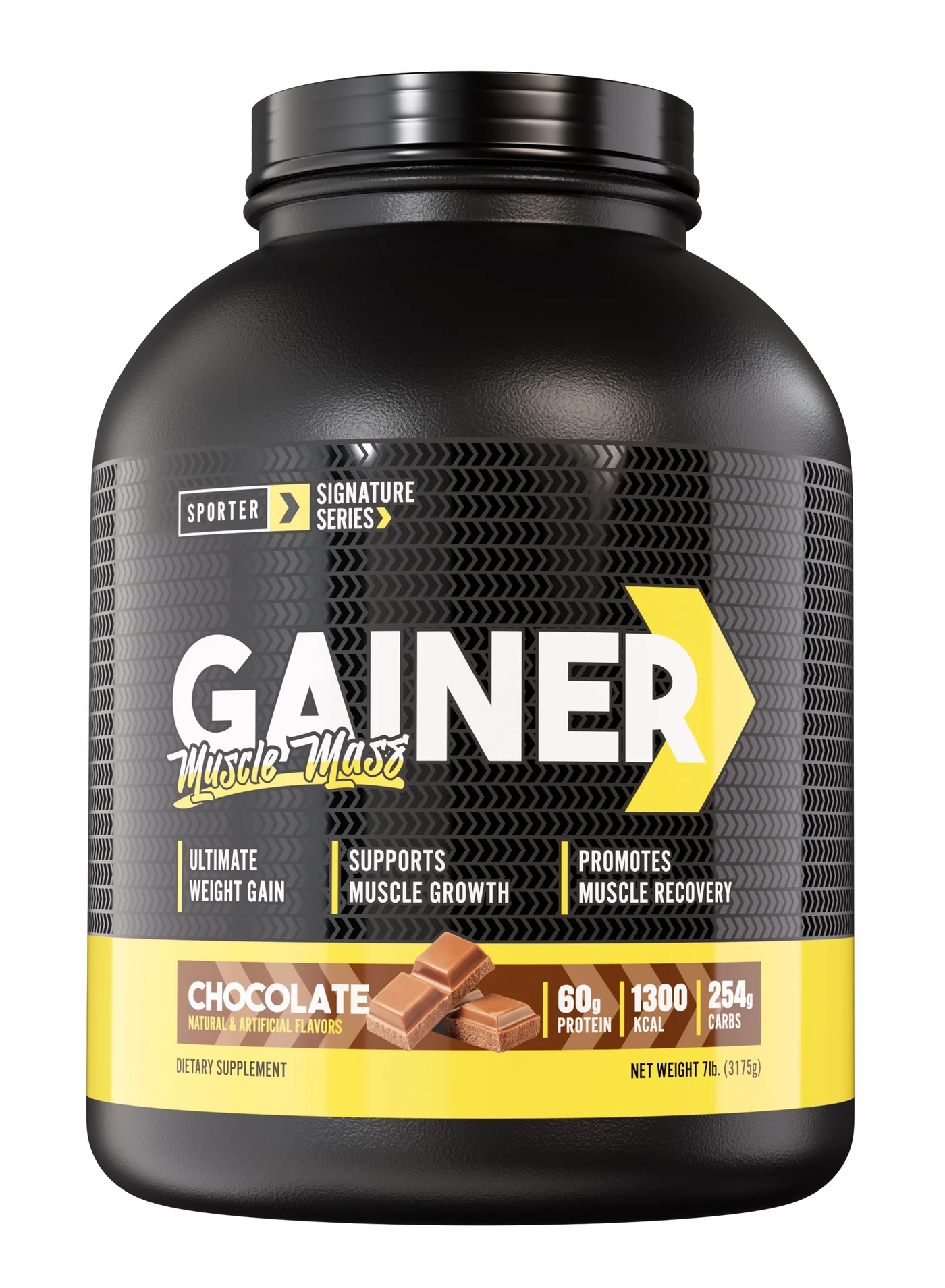 Sporter Mass Gainer High-Protein Supplement Powder (Chocolate, 3.175 kg) tvpr3
