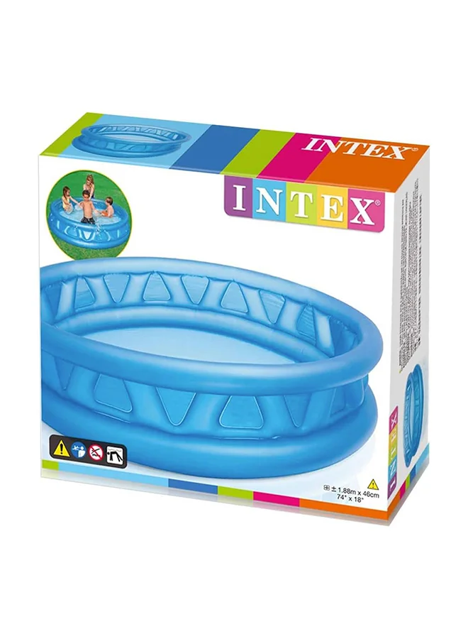Premium Soft Side Inflatable Pool Durable Vinyl Construction for Kids and Family (188x46cm) akmhu