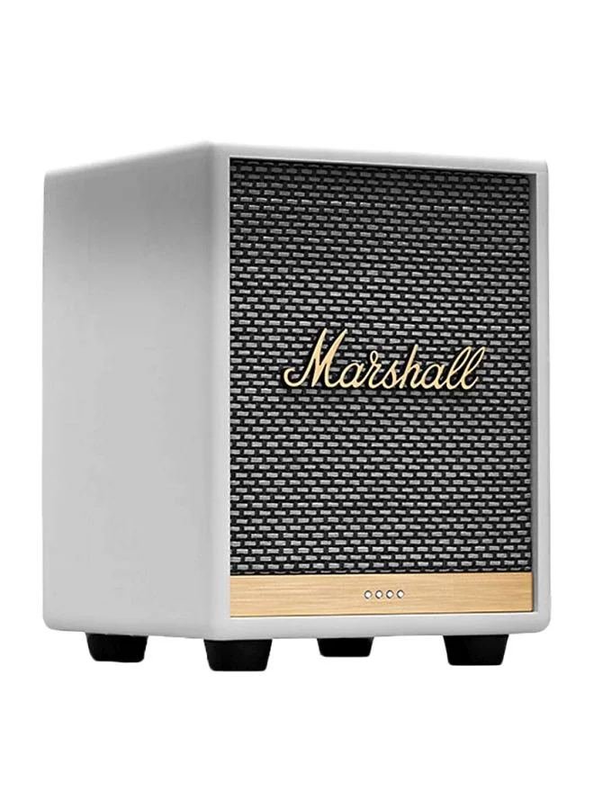 Premium Smart Voice Assistant Speaker High-Fidelity Audio (White, Compact) gmxvn