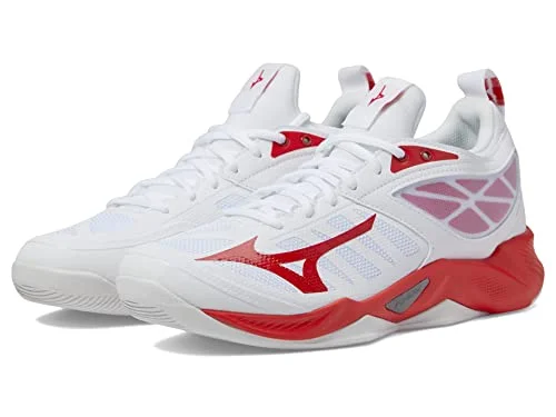 Premium Performance Volleyball Court Shoes for Women (White and Red, Size 11) 8hdpi