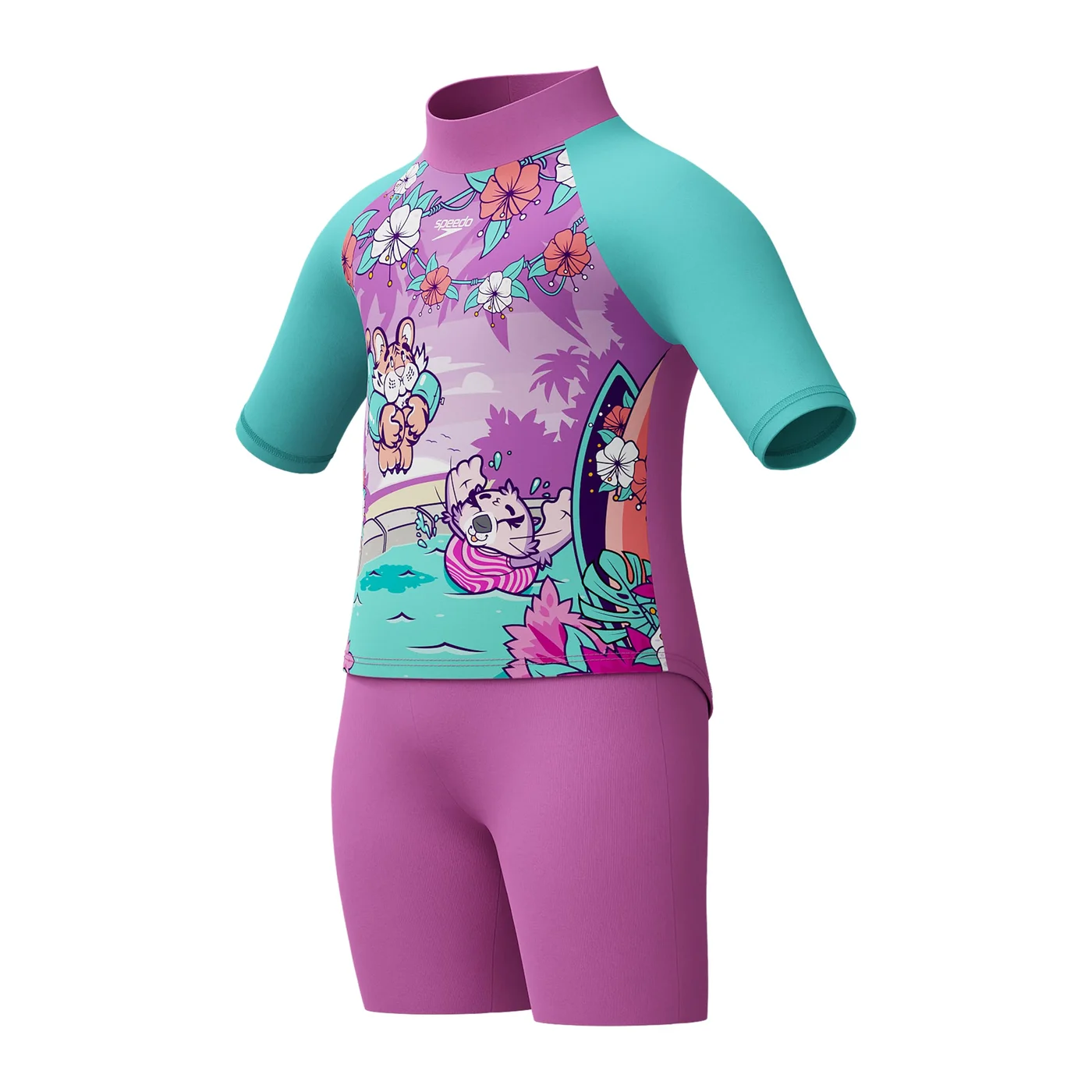 Premium Girls Swimsuit UPF 50+ Sun Protection Swimwear for Kids (Pink, 4-6 Years) rqxtt