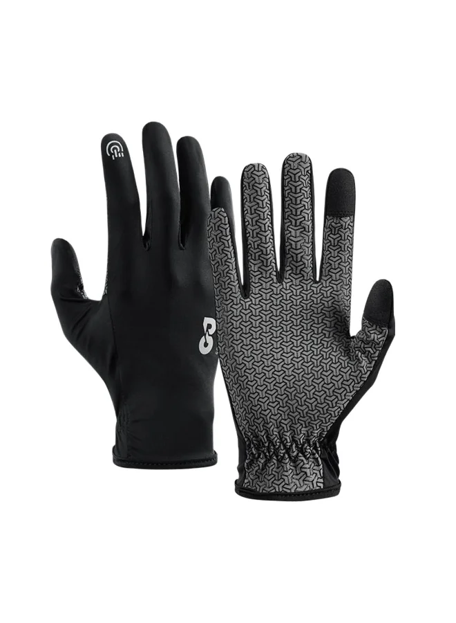 REXCHI Full Finger Hiking Gloves Premium UV Protection Touchscreen Compatible Lightweight Breathable (Unisex, One Size) 8gbrz
