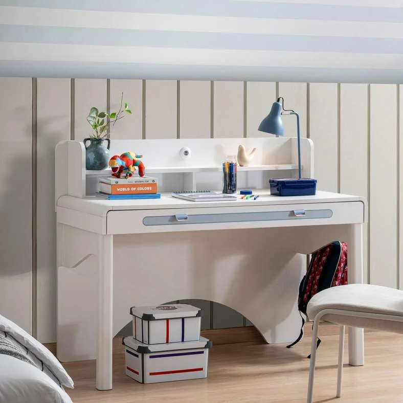 Pan Home Luna Kids Study Desk (Blue, 100 cm x 50 cm) Ergonomic Student Workstation for Home Learning ohptw