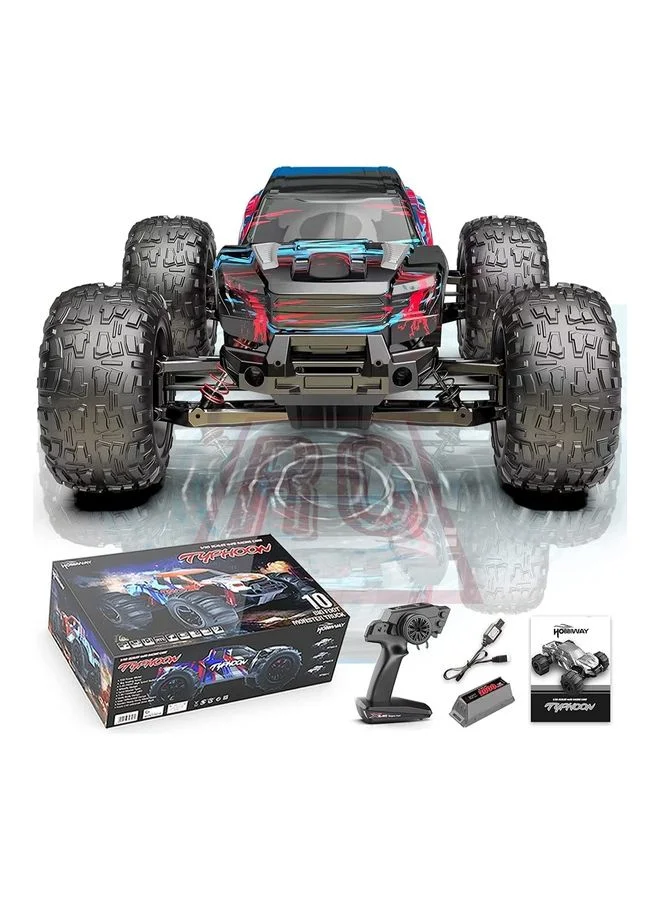 MYTOYS Typhoon 1:10 RC Off-Road Truck, 4WD High-Speed Electric Buggy, All-Terrain Remote Control Vehicle with 2000 mAh Modular Battery (1:10 Scale) ljbz1