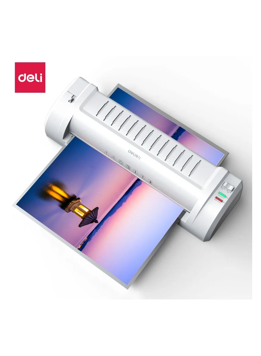 Deli E3894-EU Thermal Laminator Machine, Hot & Cold Lamination, Quick Warm-Up, Low Noise (Grey) 8c0hf