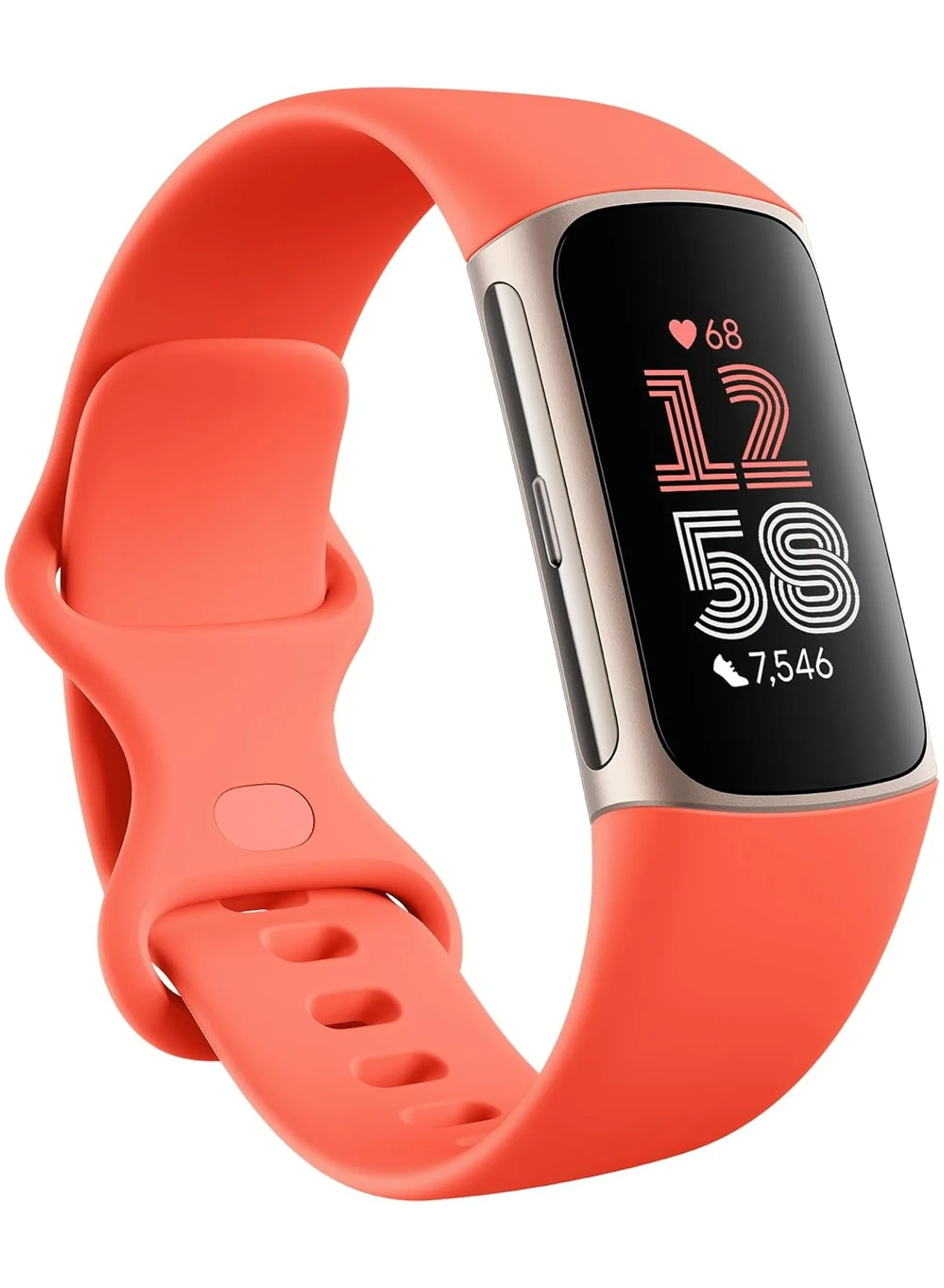 Premium Fitness Tracker with Integrated GPS and Heart Rate Monitoring (Coral/Light Gold, One Size) g2oc3