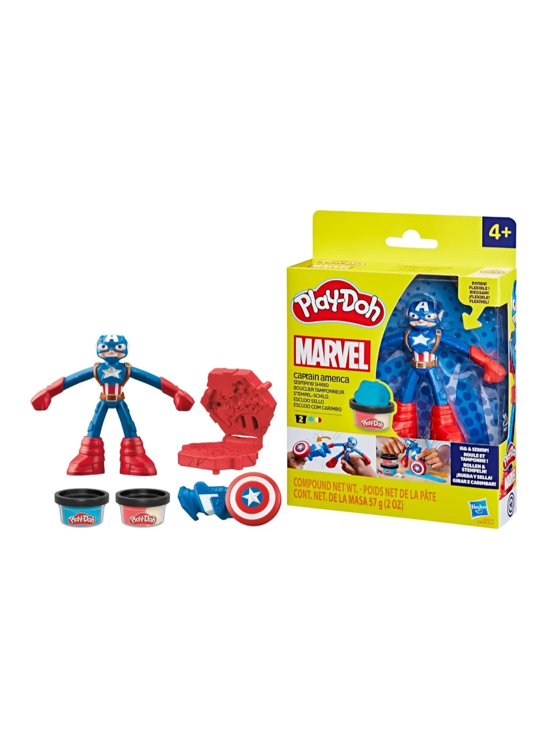 Premium Superhero Shield Stamping Craft Set with Flexible Action Figure (1 Set) 6ihwj