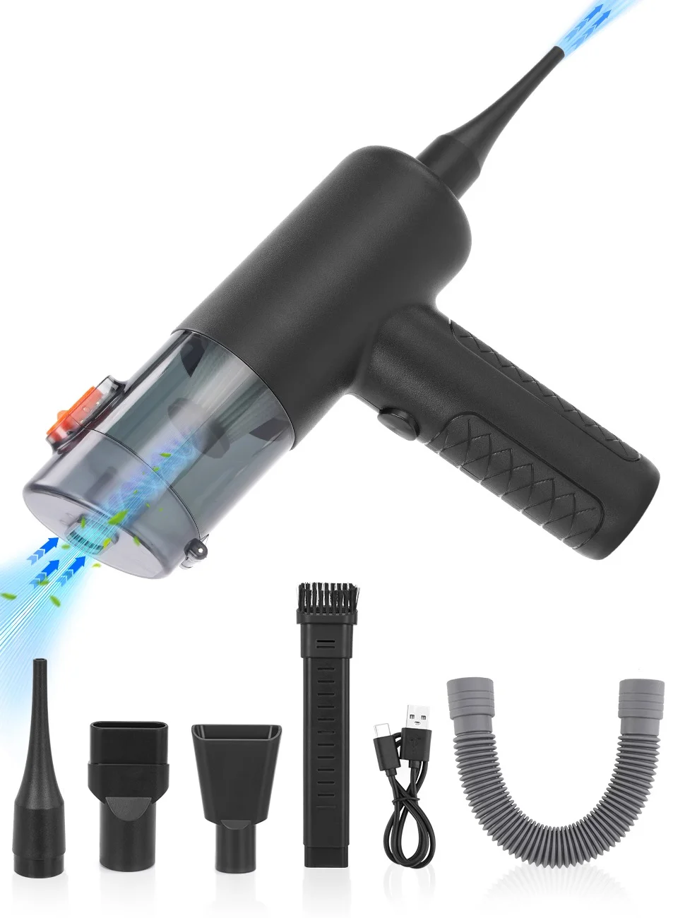 Luttec Handheld Car Vacuum Cleaner 4-in-1 High Power 70W Portable Air Dust Collector for Home Office and Pet Hair (7500Pa) yghvg
