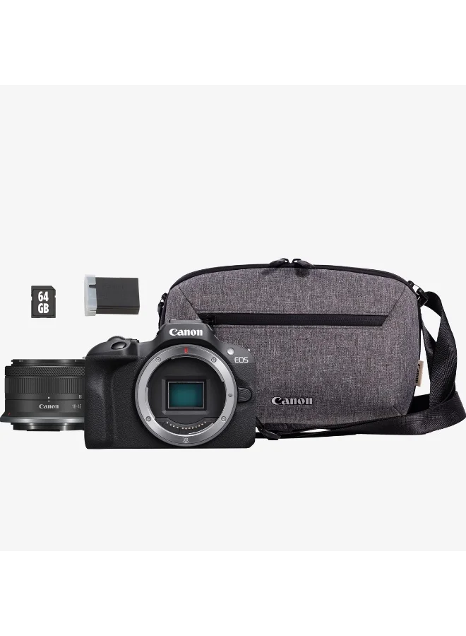 Mirrorless Digital Camera Travel Kit with 18-45mm Lens, Backpack, and SD Card (24.1 MP) d3yh5