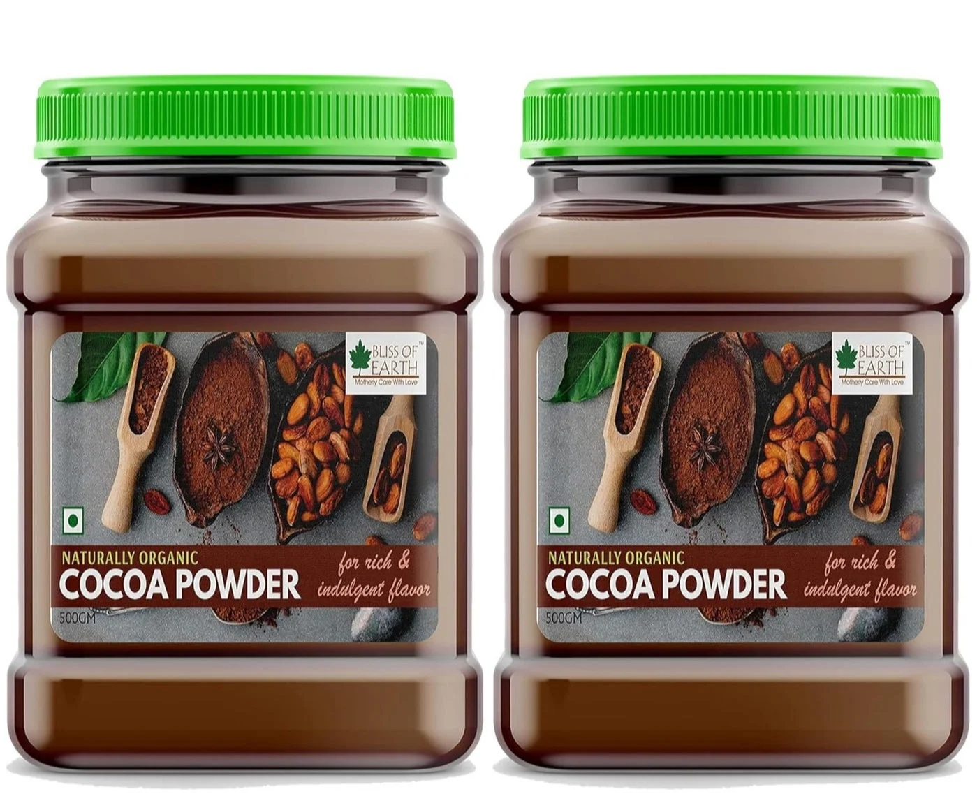 Bliss of Earth Dark Cocoa Powder Alkalized Unsweetened Baking Cocoa for Cakes and Hot Chocolate (1 kg) 2orej