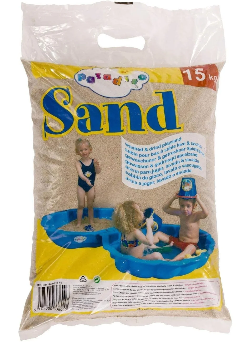 PARADISOTOYS Sterile Play Sand for Kids Outdoor Activity (15kg) fex6o