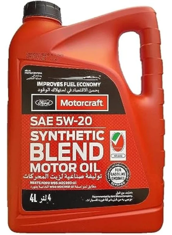 Premium Synthetic Blend Motor Oil 5W20 High-Performance Engine Lubricant (4L) c5j2s