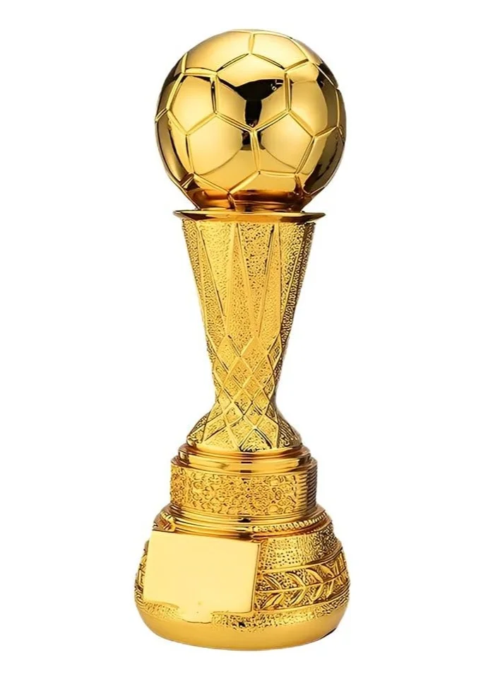 Spall Resin Soccer Champions Trophy Premium Electroplating Gold Finish Collectible Award (15 cm) f012c