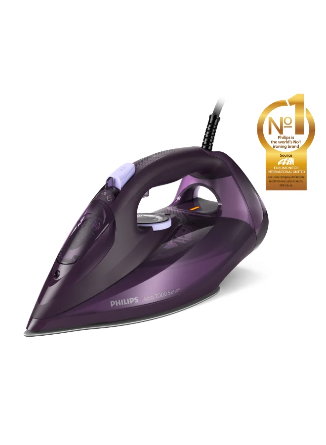 Professional 7000 Series Steam Iron 2800W High-Performance Fabric Care (Dark Purple, 300 mL) 6ltf4