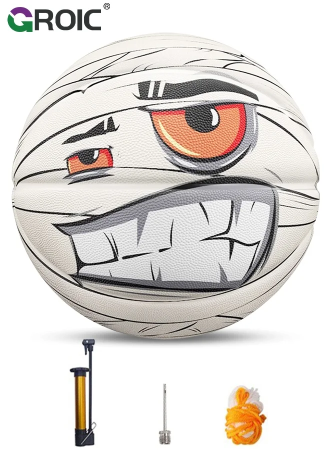 GROIC Official Size 7 Basketball Graffiti Design Durable Rubber Training Ball for Indoor and Outdoor Games (Size 7) zkm3y