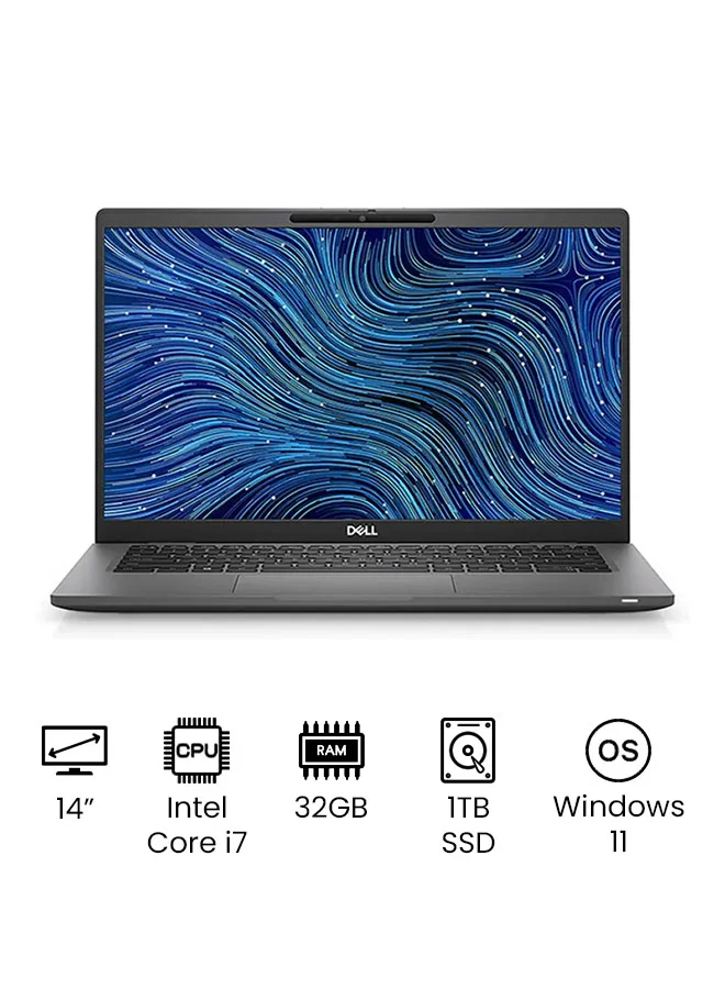 Premium Business Laptop 14-Inch Full HD Display (Core i7, 32GB RAM, 1TB SSD, English/Arabic Keyboard, Black) hgy41
