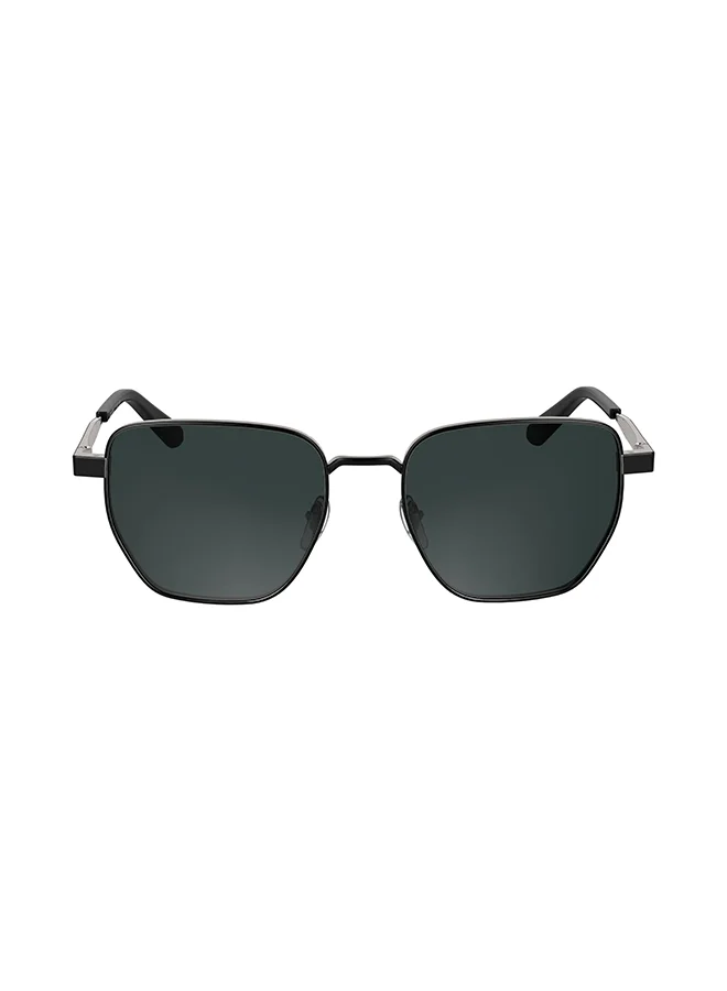 Premium Full Rim Metal Sunglasses for Men and Women (Matte Black, 53mm) ibh91