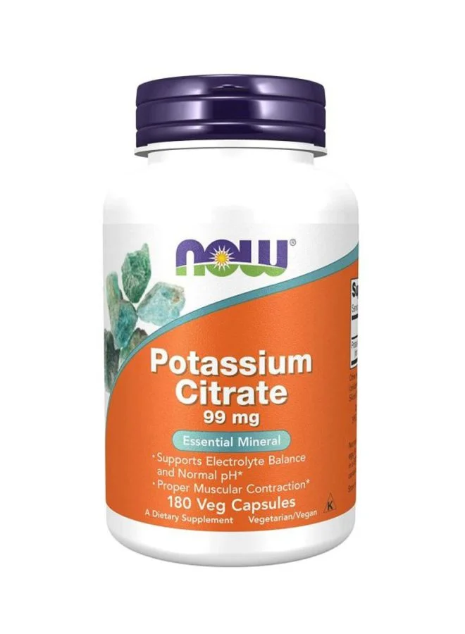 Potassium Citrate Premium Mineral Supplement (99mg, 180 Veg Capsules) 4457u