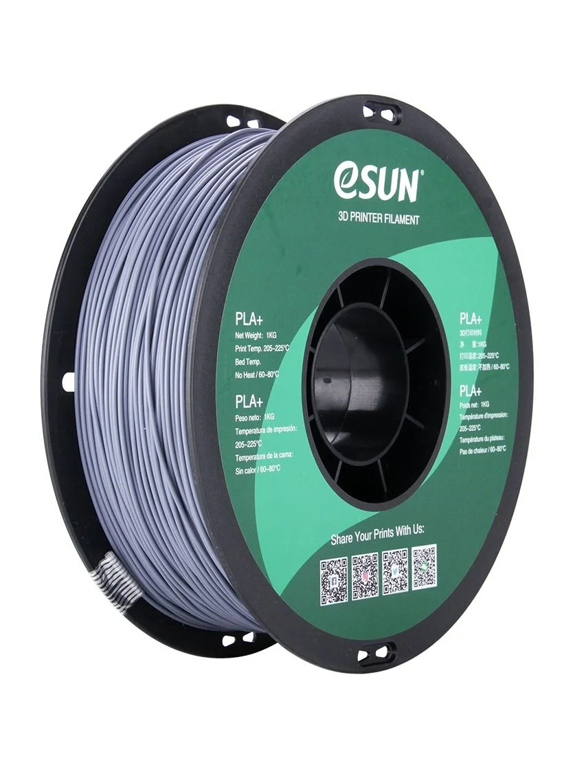 Premium PLA+ 3D Printer Filament 1.75 mm High-Precision Printing Material (Grey, 1 kg) icl1a