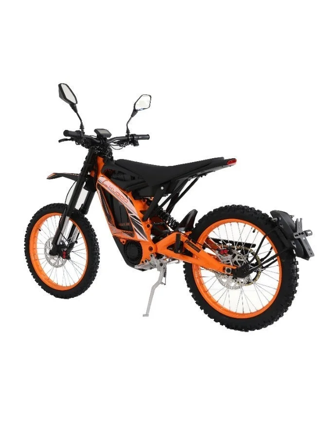 Electric Dirt Bike 3700W Brushless Motor High-Performance Off-Road Motorcycle (Orange, 67.2V 36Ah) 8v4ik