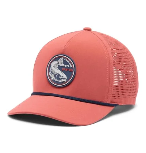 Premium 3D Stretch Snap Back Hat Unisex Adjustable Fishing Cap (Red, One Size) aysly