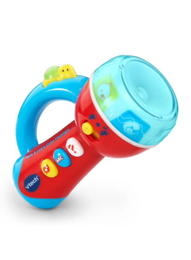 Interactive Learning Flashlight Toy with Light-Up Colors Music and Animal Sounds for Toddlers (1 Piece) plsdo