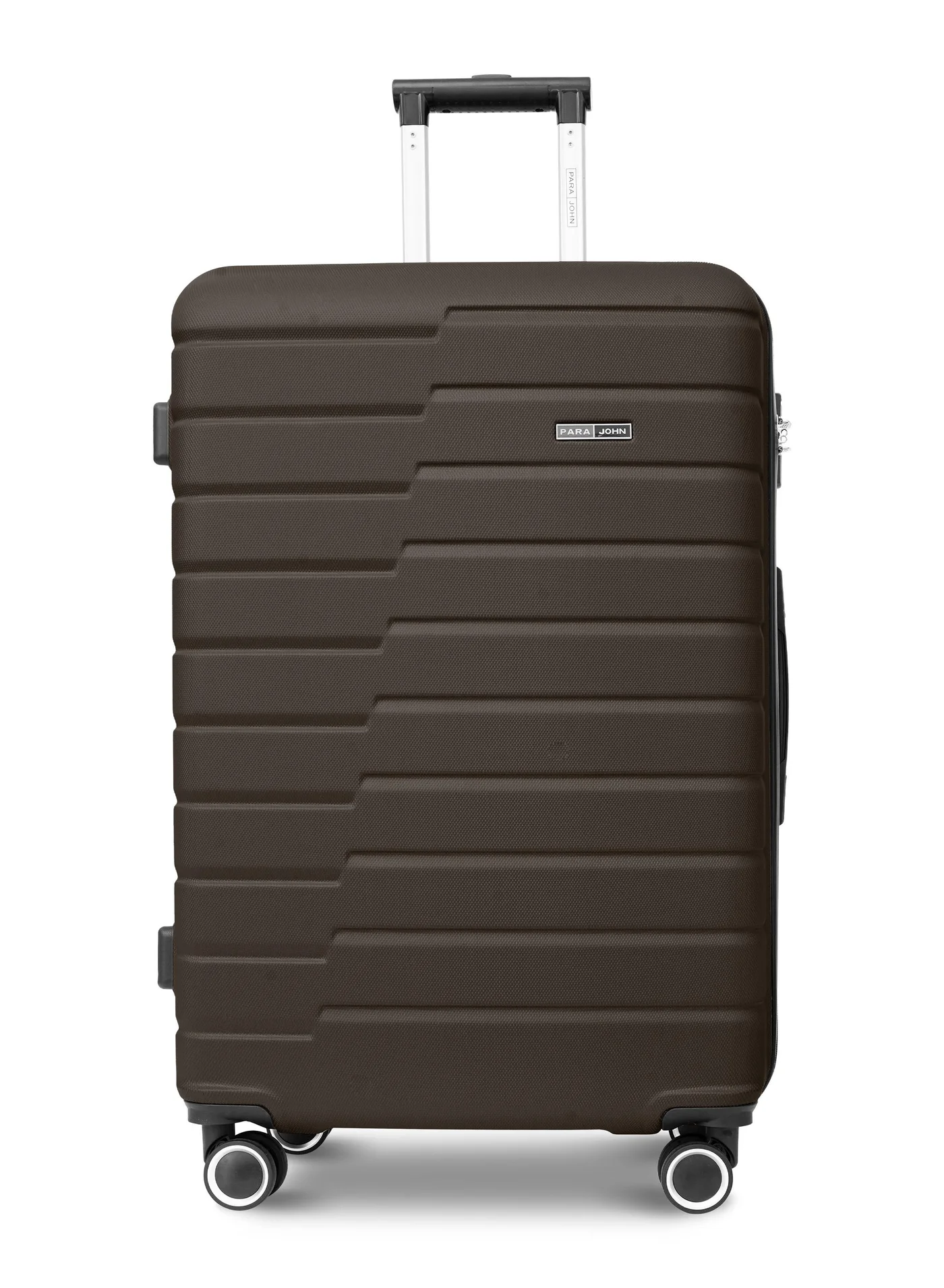 PARAJOHN Hardside Spinner Luggage Trolley Premium ABS Suitcase with 360-Degree Wheels (Brown, 28 Inch) iwjfa
